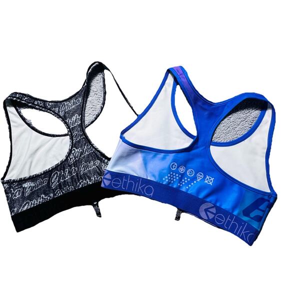 ETHIKA Bundle of Two Athletic Performance Sports bras Womens Size L - Picture 2 of 6